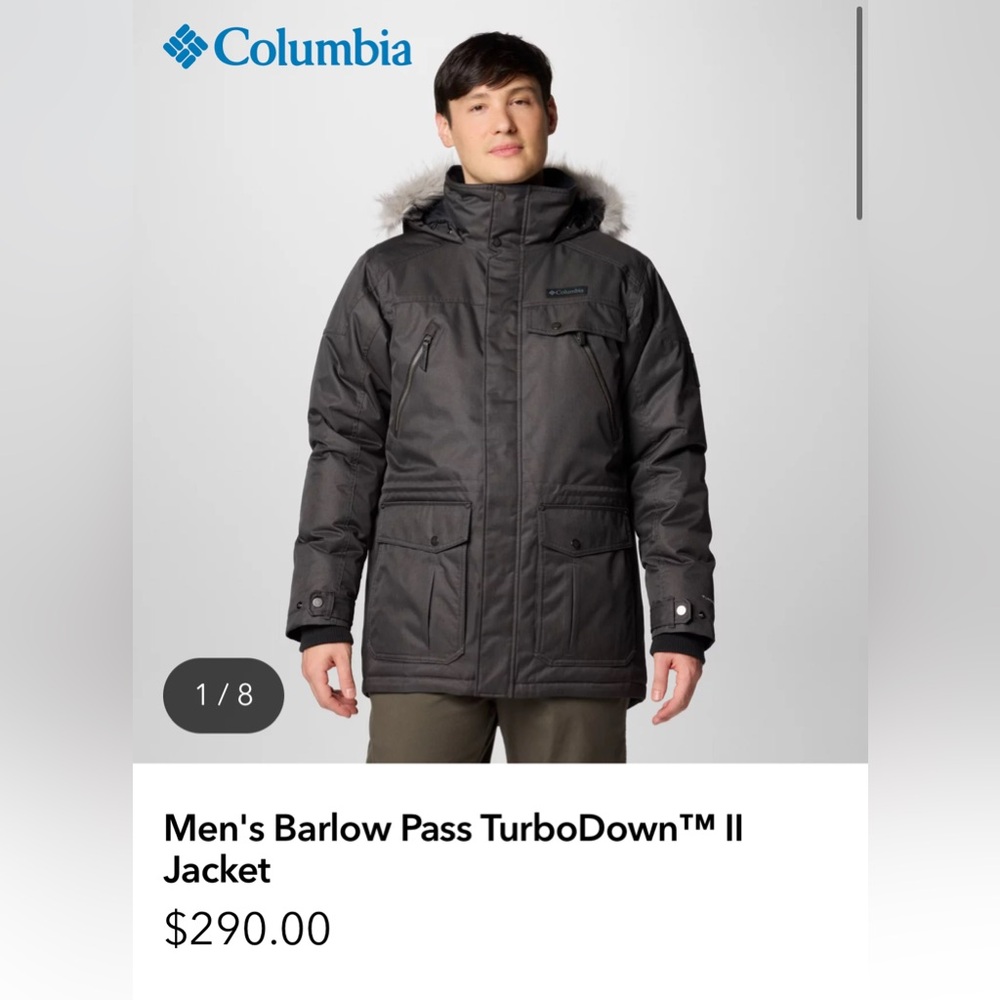 Columbia Men's TurboDown II Jacket - Dark Gray